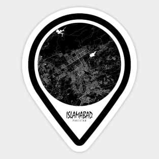 Islamabad, Pakistan City Map - Travel Pin Sticker